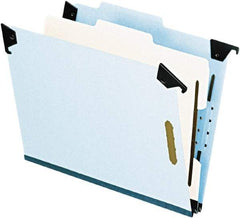 Pendaflex - 8-1/2 x 11", Letter Size, Blue, Hanging File Folder - 25 Point Stock, Right of Center Tab Cut Location - Americas Industrial Supply