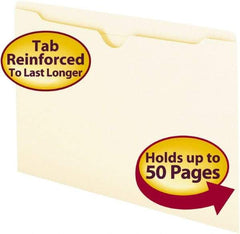 SMEAD - 9-1/2 x 14-1/2", Legal, Manila, File Jacket - 11 Point Stock, Straight Tab Cut Location - Americas Industrial Supply