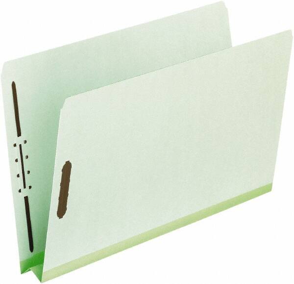 Pendaflex - 8-1/2 x 11", Letter Size, Green, Classification Folders with Top Tab Fastener - 25 Point Stock, Straight Tab Cut Location - Americas Industrial Supply