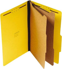 UNIVERSAL - 9-1/2 x 14-1/2", Legal, Yellow, Classification Folders with Top Tab Fastener - 25 Point Stock, Right of Center Tab Cut Location - Americas Industrial Supply