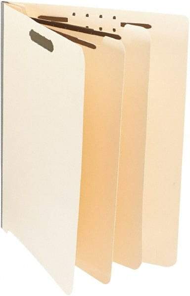 UNIVERSAL - 8-1/2 x 11", Letter Size, Manila, Classification Folders with End Tab Fastener - 18 Point Stock, Straight Tab Cut Location - Americas Industrial Supply