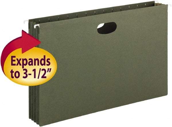 SMEAD - 9-1/2 x 14-1/2", Legal, Standard Green, Hanging File Folder - 11 Point Stock - Americas Industrial Supply