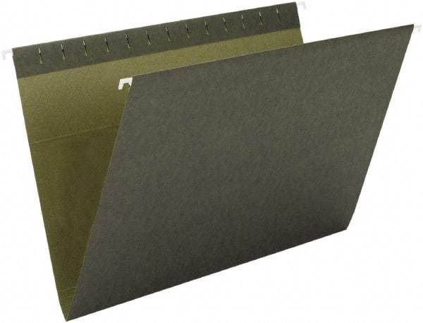 SMEAD - 8-1/2 x 11", Letter Size, Standard Green, Hanging File Folder - 11 Point Stock - Americas Industrial Supply