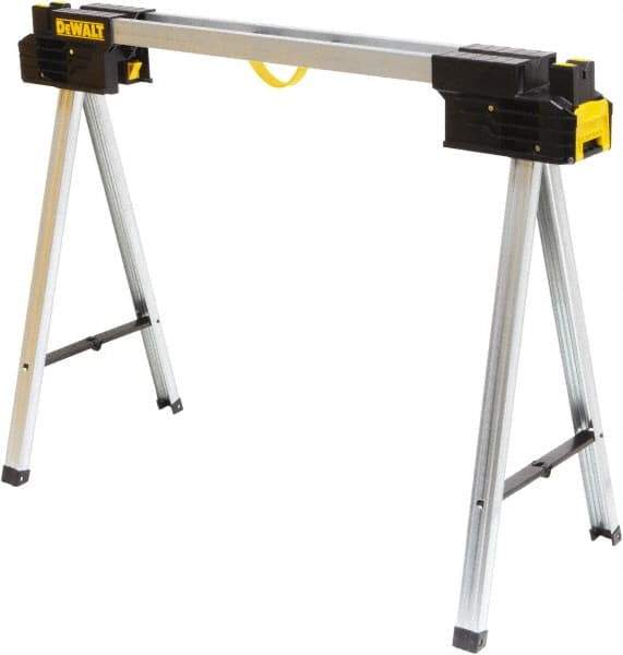 DeWALT - Ladder Folding Sawhorse - Black/Silver, Use with Lumber - Americas Industrial Supply