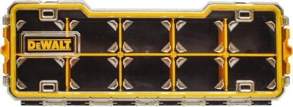 DeWALT - 6-1/2" Wide x 2-7/8" High x 17-3/8" Deep, Small Parts Compartment Box - Plastic Frame, 10 Compartments, 2-7/8" High Bin - Americas Industrial Supply