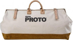 Proto - 1 Pocket Polyester/Leather Tool Bag - 17" Wide x 27" Deep x 12" High - Americas Industrial Supply