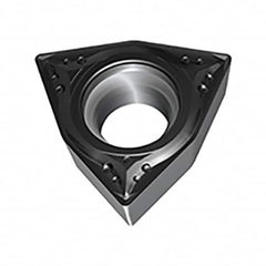 Walter - WCMT MM4 Grade WSM20S Turning Insert - TiAlN+Al2O3+(Al) Finish, 80° Trigon, 9.53mm Inscr Circle, 3.97mm Thick, 0.4mm Corner Radius - Americas Industrial Supply
