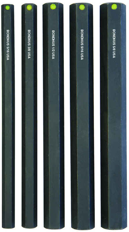 5 Piece - 5/16; 3/8; 1/2; 9/16; 5/8" -  6" OAL - Pro Hold® Socket Bit Set - Bits Only - Americas Industrial Supply
