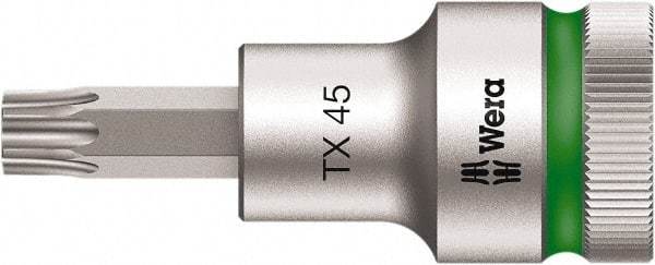 Wera - 1/2" Drive, T20 Torx Bit Socket - 5-33/64" OAL - Americas Industrial Supply