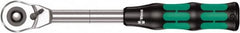 Wera - 1/2" Drive Pear Head Ratchet - Chrome Vanadium Finish, 11" OAL, 72 Gear Teeth, Ergonomic Cushion Grip Handle - Americas Industrial Supply