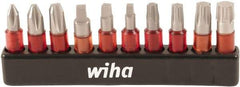 Wiha - Bit Set - #1 to #3, 1/4" Drive, Phillips, Square, Torx Point - Americas Industrial Supply