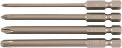 Wiha - 4 Piece, Bit Set - 1/4" Drive, Phillips Point - Americas Industrial Supply