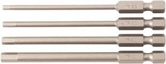 Wiha - 4 Piece, Bit Set - 1/4" Drive, Hex Point - Americas Industrial Supply