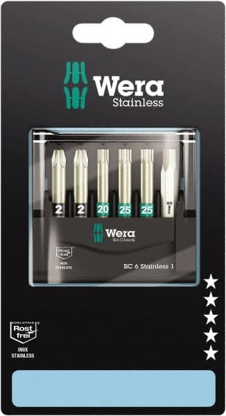 Wera - Posidriv Bit Set - 1/4" Drive - Americas Industrial Supply