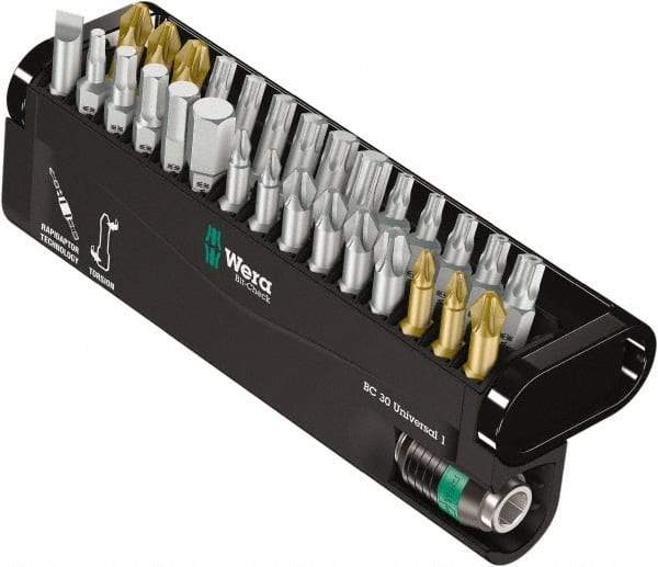 Wera - Power & Impact Screwdriver Bit Sets Point Type: Slotted; Hex; Phillips; Torx; Pozidriv Tool Type: Slotted; Hex; Phillips; Torx; Pozidriv - Americas Industrial Supply