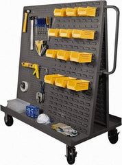 Durham - 2,000 Lb Capacity Steel A-Frame Truck - Steel Deck, 48" OAW, Phenolic Casters - Americas Industrial Supply