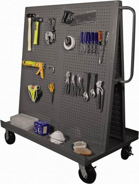 Durham - 2,000 Lb Capacity Steel A-Frame Truck - Steel Deck, 48" OAW, Phenolic Casters - Americas Industrial Supply
