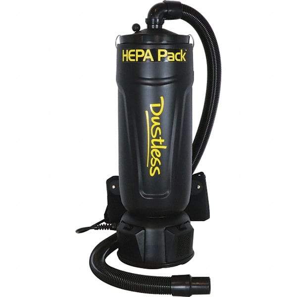 Dustless Technologies - 2.5 Gal, Polyethylene Tank, Dry, HEPA Backpack Vacuum - 11.6 Amps - Americas Industrial Supply