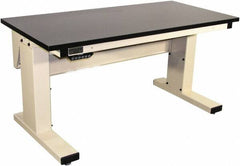Proline - 60 Wide x 30" Deep x 42-1/2" High, Chem-Guard Workbench - Adjustable Height Legs, Light Beige - Americas Industrial Supply