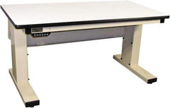 Proline - 60 Wide x 30" Deep x 42-1/2" High, Static Dissipative Workbench - Adjustable Height Legs, Light Beige - Americas Industrial Supply