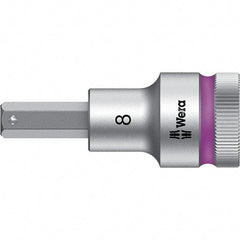 Wera - 1/2" Drive, 8mm Hex Bit Socket - 2-23/64" OAL - Americas Industrial Supply