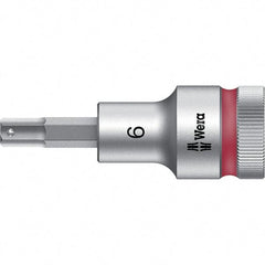 Wera - 1/2" Drive, 6mm Hex Bit Socket - 2-23/64" OAL - Americas Industrial Supply