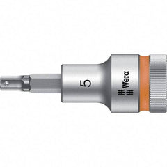 Wera - 1/2" Drive, 5mm Hex Bit Socket - 2-23/64" OAL - Americas Industrial Supply
