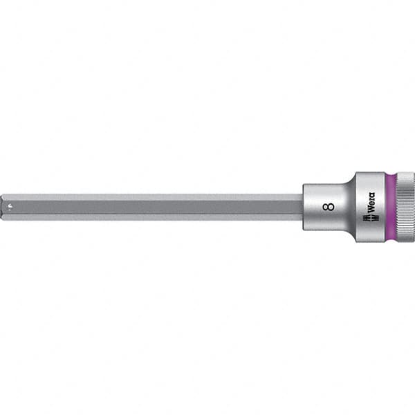 Wera - 1/2" Drive, 8mm Hex Bit Socket - 5-33/64" OAL - Americas Industrial Supply
