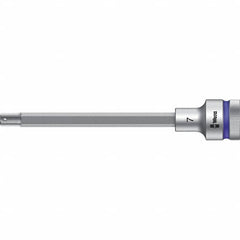 Wera - 1/2" Drive, 7mm Hex Bit Socket - 5-33/64" OAL - Americas Industrial Supply