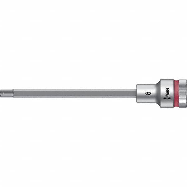 Wera - 1/2" Drive, 6mm Hex Bit Socket - 5-33/64" OAL - Americas Industrial Supply