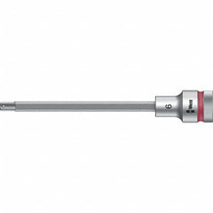 Wera - 1/2" Drive, 6mm Hex Bit Socket - 5-33/64" OAL - Americas Industrial Supply