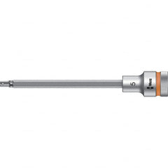 Wera - 1/2" Drive, 5mm Hex Bit Socket - 5-33/64" OAL - Americas Industrial Supply