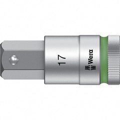 Wera - 1/2" Drive, 17mm Hex Bit Socket - 2-23/64" OAL - Americas Industrial Supply