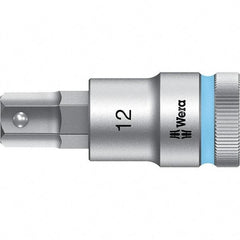 Wera - 1/2" Drive, 12mm Hex Bit Socket - 2-23/64" OAL - Americas Industrial Supply