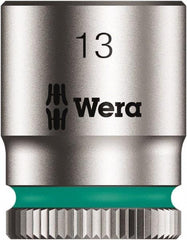 Wera - 1/4" Drive, Shallow Socket - 6 Points, 17/24" OAL - Americas Industrial Supply