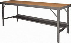 Durham - 60 Wide x 30" Deep x 26" High, Steel Workbench - Folding Legs, Gray - Americas Industrial Supply