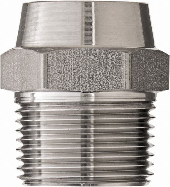Made in USA - 2" Grade 316 Stainless Steel Pipe Hex Nipple - MNPT x Butt Weld End Connections, 1,000 psi - Americas Industrial Supply