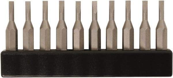 Wiha - 3mm Blade, 5/32" Drive Slotted Screwdriver Bit - 1-7/64" OAL - Americas Industrial Supply