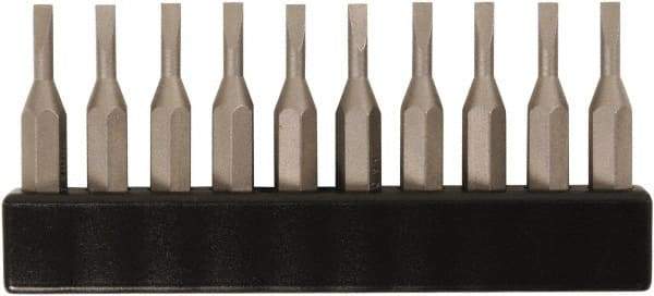 Wiha - 2.5mm Blade, 5/32" Drive Slotted Screwdriver Bit - 1-7/64" OAL - Americas Industrial Supply