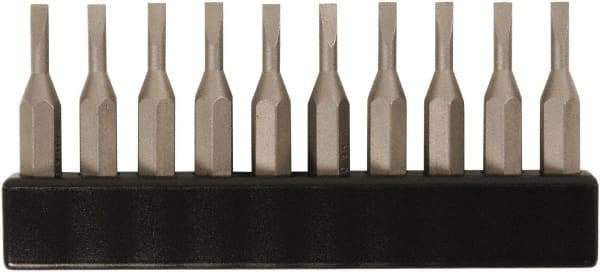 Wiha - 2mm Blade, 5/32" Drive Slotted Screwdriver Bit - 1-7/64" OAL - Americas Industrial Supply
