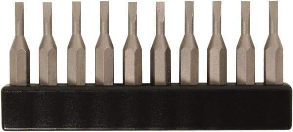 Wiha - 1.8mm Blade, 5/32" Drive Slotted Screwdriver Bit - 1-7/64" OAL - Americas Industrial Supply