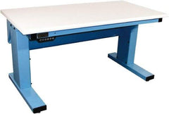 Proline - 60 Wide x 30" Deep x 42-1/2" High, Static Dissipative Workbench - Adjustable Height Legs, Light Blue - Americas Industrial Supply
