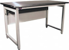 Proline - 60 Wide x 30" Deep x 40" High, Stainless Steel Workbench - Adjustable Height Legs, Light Gray - Americas Industrial Supply