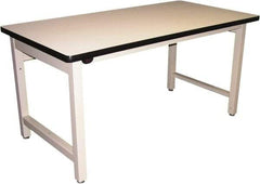 Proline - 72 Wide x 36" Deep x 36" High, Plastic Laminate Workbench - Adjustable Height Legs, Light Beige - Americas Industrial Supply