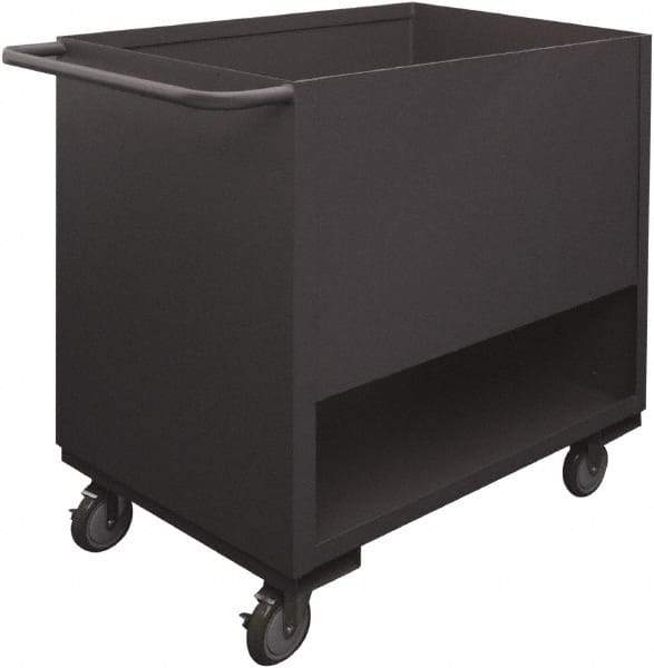 Durham - 1,200 Lb Capacity, 1 Shelf, 4-Sided Steel Stock Truck - 24" Long x 48" Wide x 40" High, Phenolic Wheels - Americas Industrial Supply
