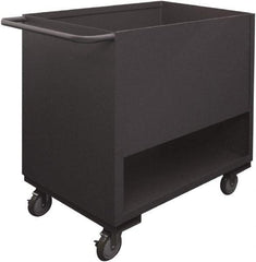 Durham - 1,200 Lb Capacity, 1 Shelf, 4-Sided Steel Stock Truck - 24" Long x 36" Wide x 41-1/4" High, Phenolic Wheels - Americas Industrial Supply
