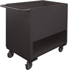 Durham - 1,200 Lb Capacity, 1 Shelf, 4-Sided Steel Stock Truck - 24" Long x 36" Wide x 40" High, Phenolic Wheels - Americas Industrial Supply