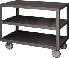 Durham - Mobile Table - Steel, Fixed Leg, Gray, 72" Long x 36" Deep x 30-1/4" High - Americas Industrial Supply