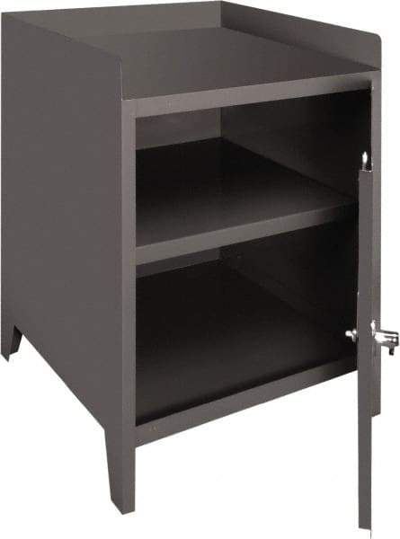 Durham - 1 Shelf Locking Storage Cabinet - Steel, 24" Wide x 24" Deep x 35-1/2" High, Gray - Americas Industrial Supply