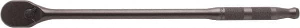 Proto - 1/2" Drive Pear Head Ratchet - Black Oxide Finish, 18" OAL, 90 Gear Teeth, Long Handle, Reversible Head - Americas Industrial Supply